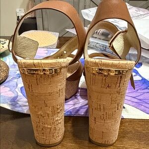 Michael Kors Tan Cork Wedges